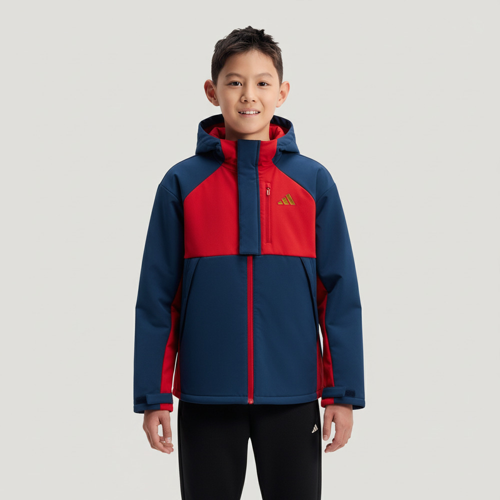 Adidas Kids阿迪儿童2025男大童JK UB JKT梭织连帽外套KV7009