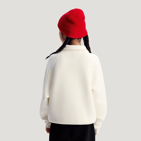 Adidas Kids阿迪儿童2025女大童JG KN CREW针织无帽卫衣KV7006