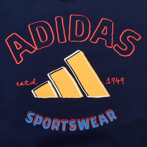 Adidas Kids阿迪儿童2025男大童JK KN CREW针织无帽卫衣KV7001