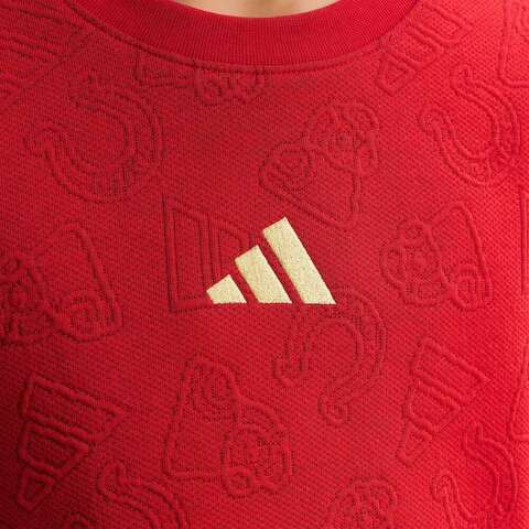 Adidas Kids阿迪儿童2025男小童LK KN CREW针织无帽卫衣KH0233
