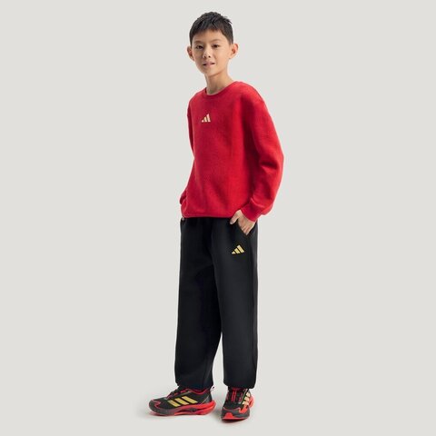 Adidas Kids阿迪儿童2025男小童LK KN CREW针织无帽卫衣KH0233