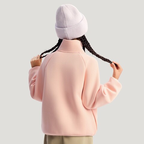 Adidas Kids阿迪儿童2025女大童JG KN CREW针织无帽卫衣KV7007