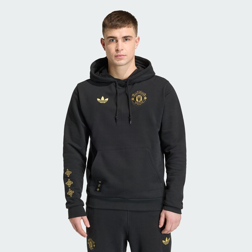 adidas阿迪达斯2025男子MUFC CS HD针织无帽卫衣JM5565