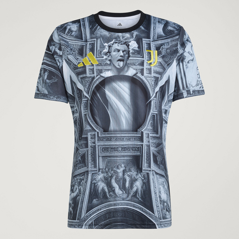 adidas阿迪达斯2025男子JUVE PRESHI针织无领短TKA6785