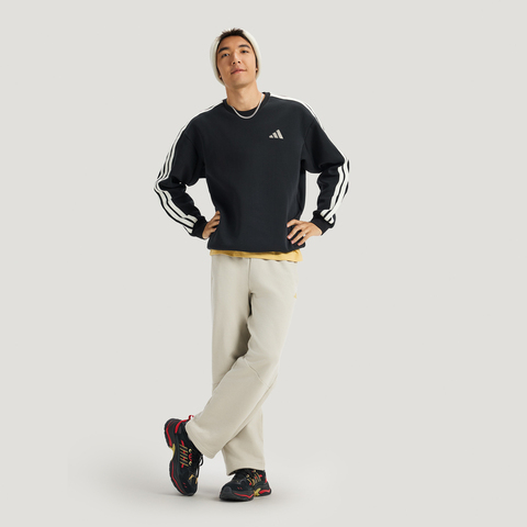 adidas阿迪达斯2025男子ST 3ST SWT针织无帽卫衣KR2514