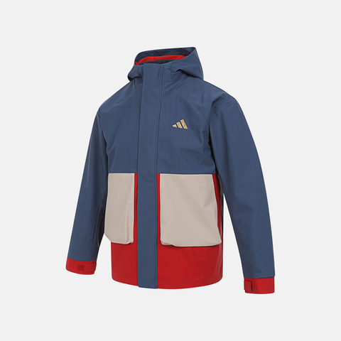 Adidas Kids阿迪儿童2025男大童JK 2N1 WARM JKT针织连帽外套KV6904