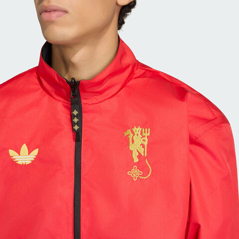 adidas阿迪达斯2025男子MUFC CS JKT梭织无帽外套JM5561