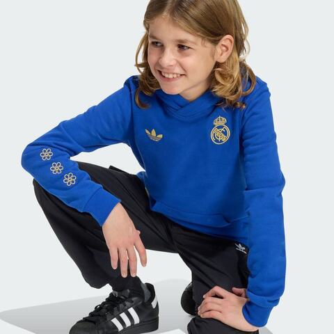 Adidas Kids阿迪儿童2025男大童REAL CS HD Y针织无帽卫衣JZ2240