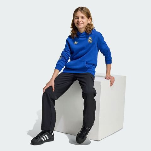 Adidas Kids阿迪儿童2025男大童REAL CS HD Y针织无帽卫衣JZ2240