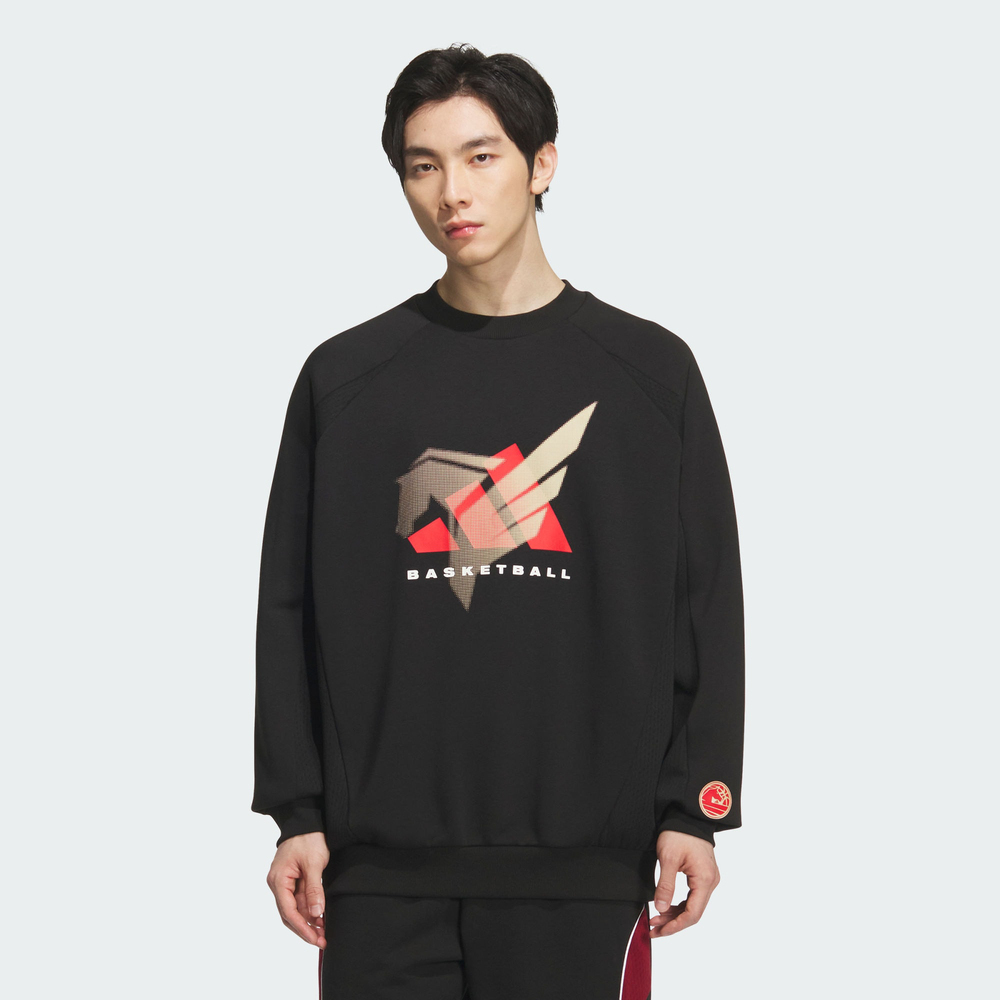 adidas阿迪达斯2025男子BB LNY CREW针织无帽卫衣KT0626