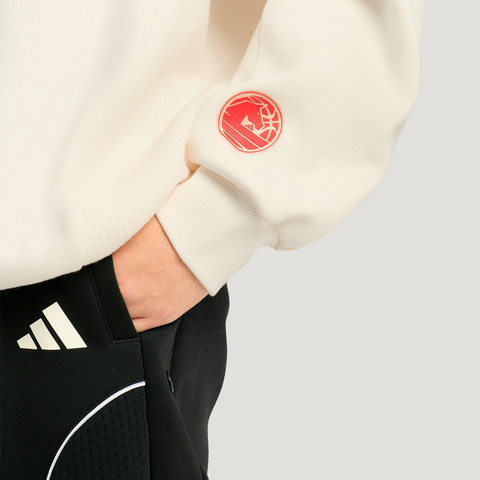 adidas阿迪达斯2025男子BB LNY CREW针织无帽卫衣KT0625