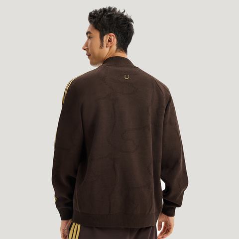 adidas阿迪达斯2025男子NYR 3S TRT针织无帽外套KE4060