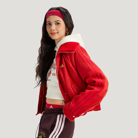 adidas阿迪达斯2025女子NYR WARM JKT针织无帽外套KH2661