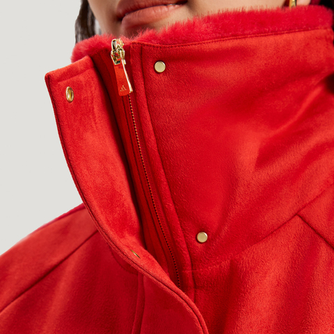 adidas阿迪达斯2025女子NYR WARM JKT针织无帽外套KH2661