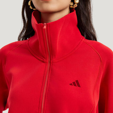 adidas阿迪达斯2025女子SFL HZ  SWT针织无帽卫衣KR7578