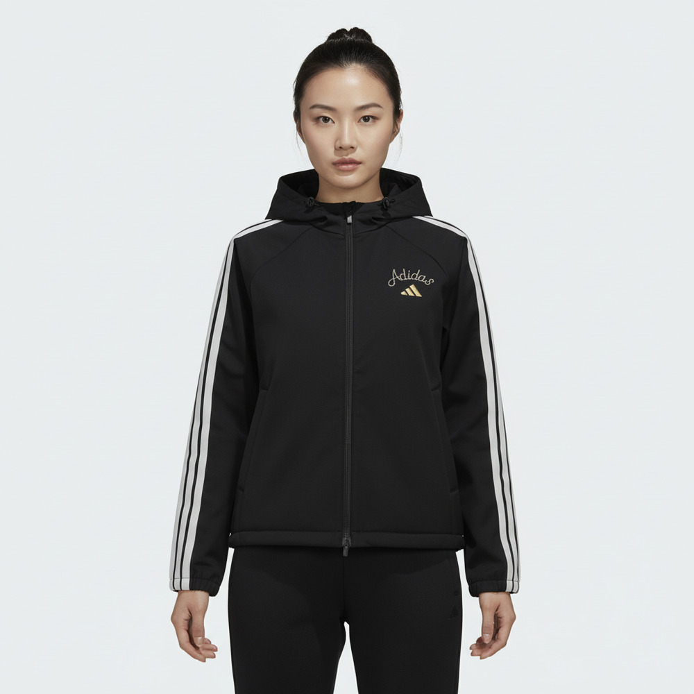 adidas阿迪达斯2025女子NYR SHL JKT梭织连帽外套KU8973