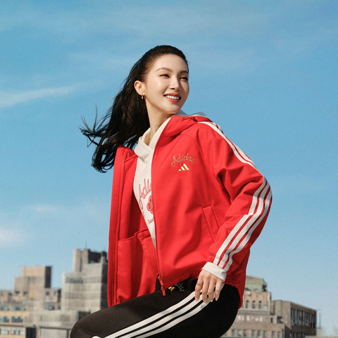 adidas阿迪达斯2025女子NYR SHL JKT梭织连帽外套KU8972