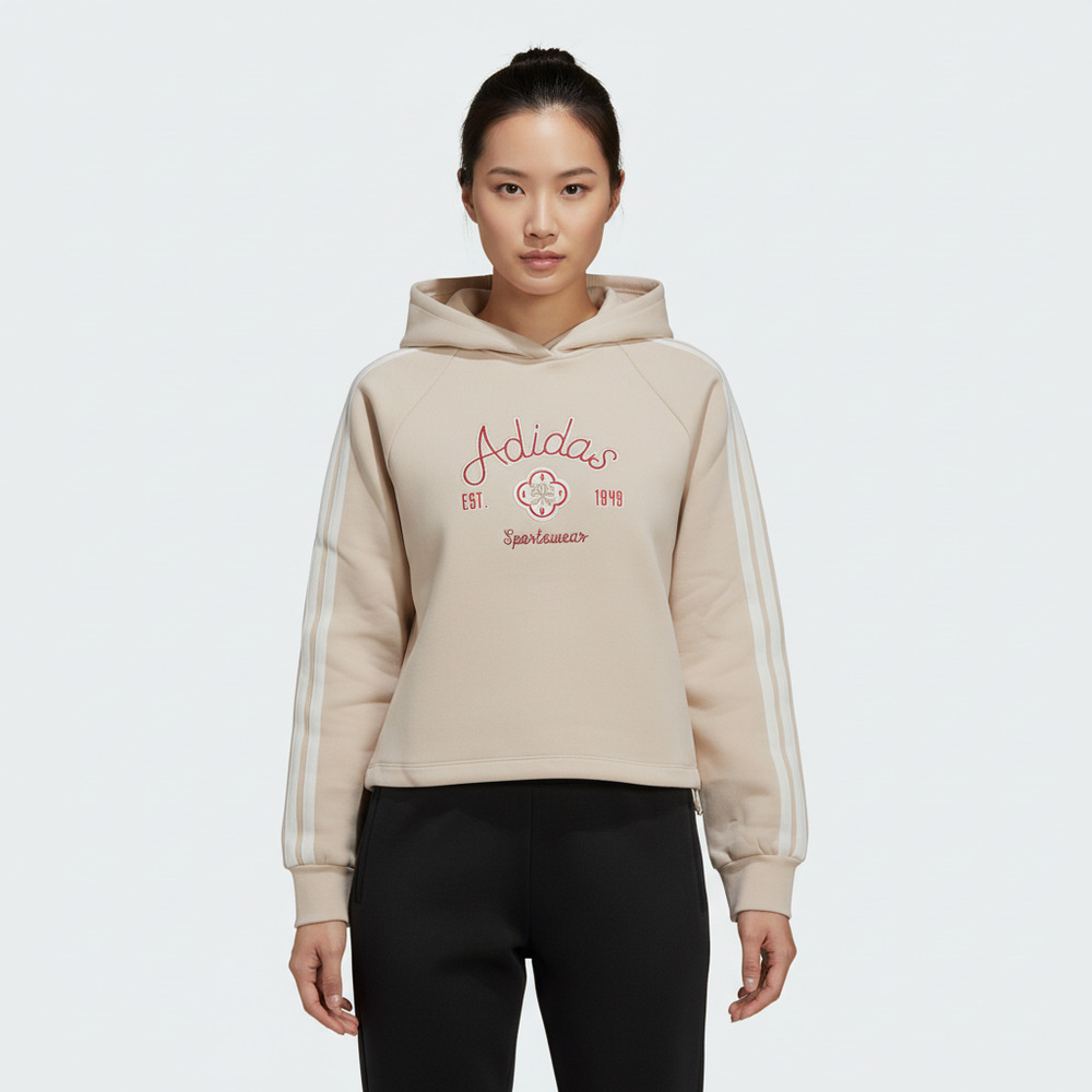 adidas阿迪达斯2025女子NYR HOODY SWEAT针织无帽卫衣KH2696