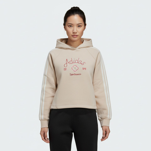 adidas阿迪达斯2025女子NYR HOODY SWEAT针织无帽卫衣KH2696