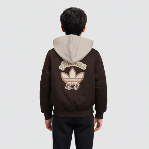 Adidas Original阿迪三叶草2025男小童LK TS PAD JKT厚棉服KX7047