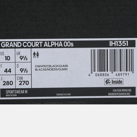 adidas阿迪达斯2026中性GRAND COURT ALPHA 00sSPW FTW-网球IH1351