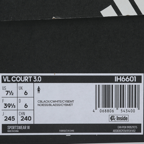 adidas阿迪达斯2026女子VL COURT 3.0SPW FTW-网球IH6601