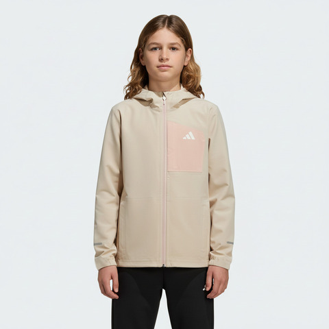 Adidas Kids阿迪儿童2026女大童JK RAIN JKT梭织连帽外套KG5948