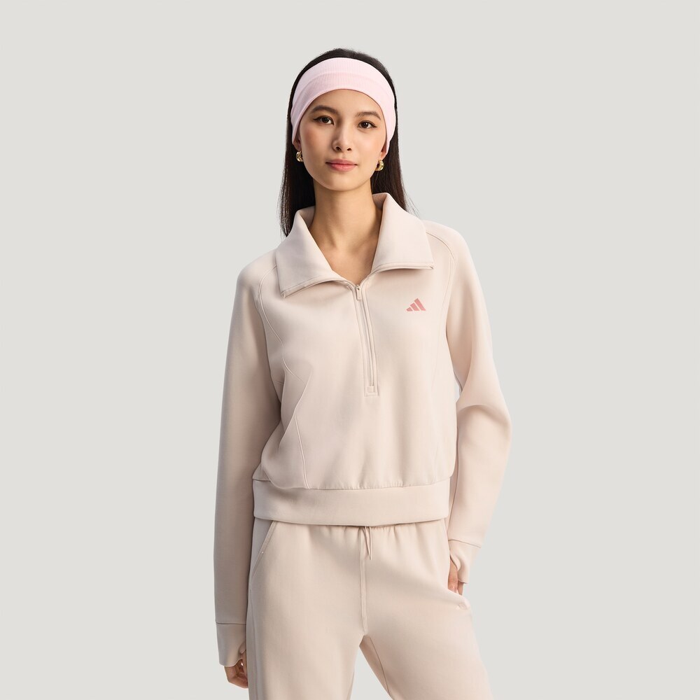 adidas阿迪达斯2026女子SFL HZ  SWT针织无帽卫衣KH0206