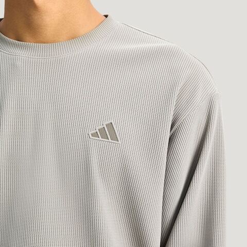 adidas阿迪达斯2026男子TH WAFFLE CREW针织无帽卫衣KR2542