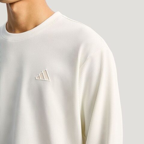 adidas阿迪达斯2026男子TH WAFFLE CREW针织无帽卫衣KR2541