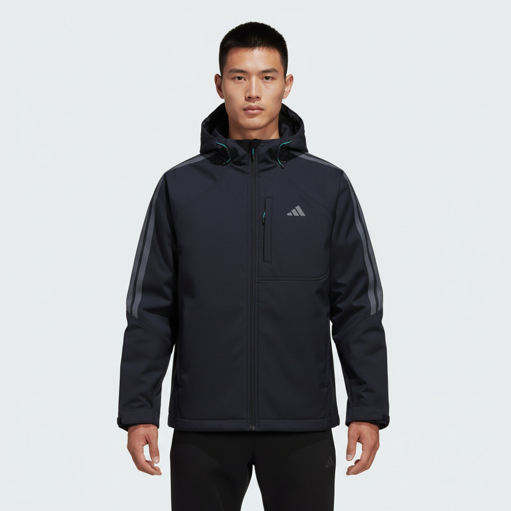 adidas阿迪达斯2026男子TH SOFTSHELL JK梭织连帽外套KR2498