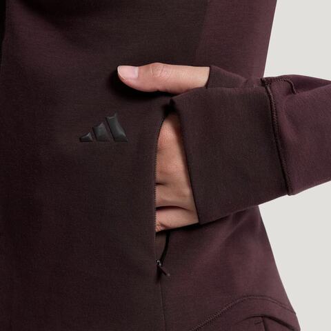 adidas阿迪达斯2026女子GATHER JACKET针织无帽外套KU5376