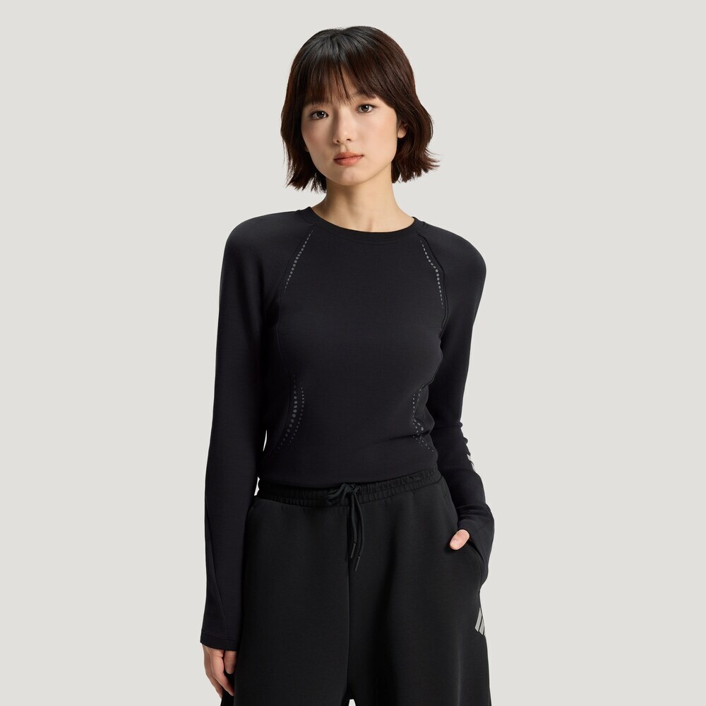 Adidas FOS阿迪先锋运动2026女子FOS W TEE LS针织无领长TKV4860