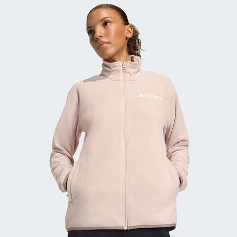 adidas阿迪达斯2026女子W MT ESS FZ FL针织无帽外套KB2195