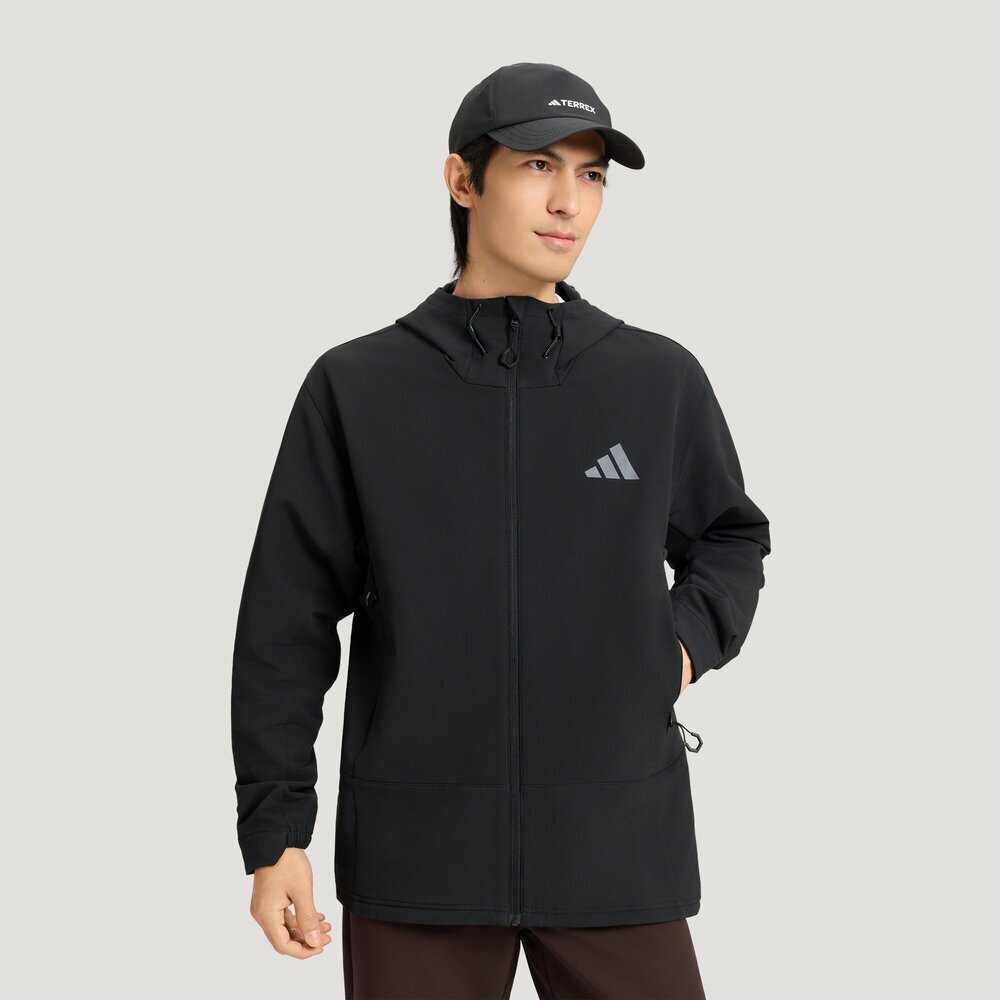 adidas阿迪达斯2026男子MT CW SFTS J梭织连帽外套KD9409