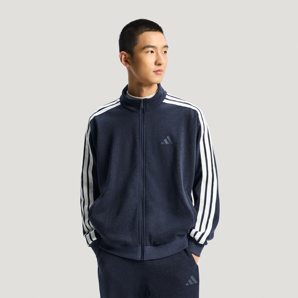 adidas阿迪达斯2026男子ST 3ST DENIM TT针织无帽外套KR2487