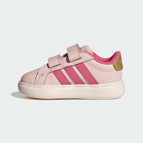 Adidas Kids阿迪儿童2026女婴童GRAND COURT 3.0 BUBBLE CF I女训童装KI3238