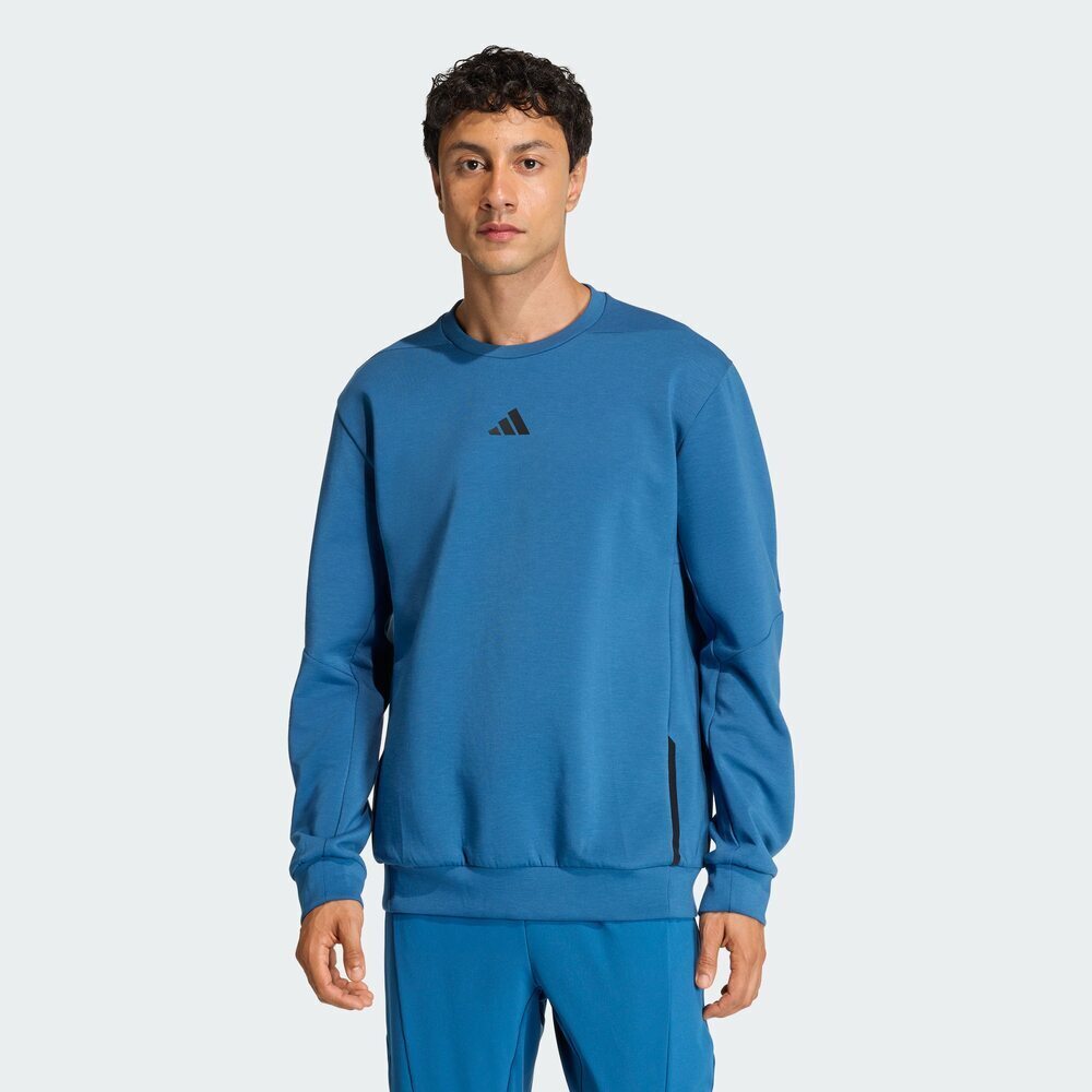 adidas阿迪达斯2026男子D4T CREW SWEATS针织无帽卫衣KA4820