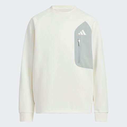 Adidas Kids阿迪儿童2026男大童JK KN CREW针织无帽卫衣KG5952