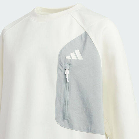 Adidas Kids阿迪儿童2026男大童JK KN CREW针织无帽卫衣KG5952