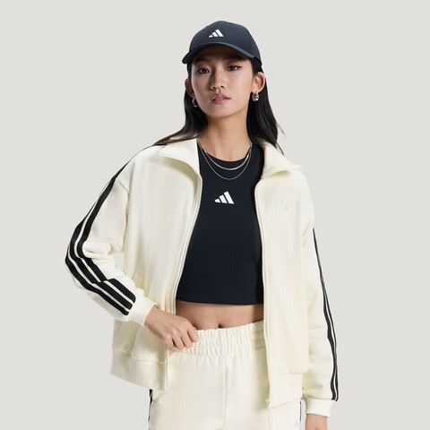 adidas阿迪达斯2026女子FAV FT 3S JKT针织无帽外套KS2817