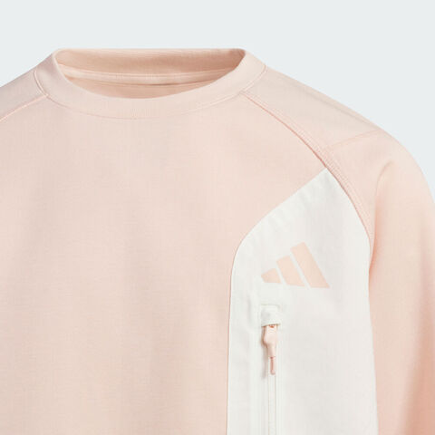 Adidas Kids阿迪儿童2026女大童JK KN CREW针织无帽卫衣KG5953