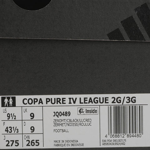 adidas阿迪达斯2026中性COPA PURE IV LEAGUE 2G/3G AG足球常规JQ0489