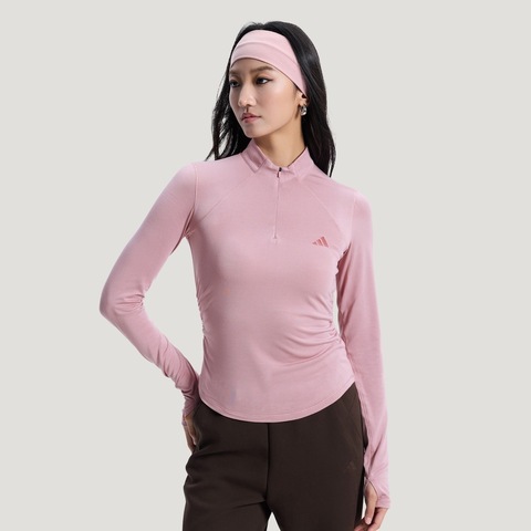 adidas阿迪达斯2026女子SFL LS TEE针织无领长TKH2641