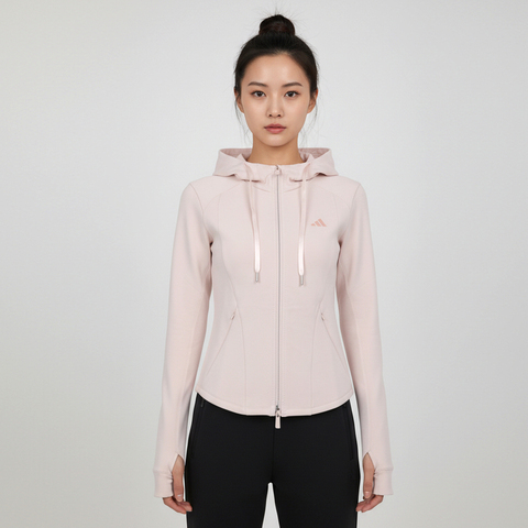 adidas阿迪达斯2026女子SFL SLIM JKT针织连帽外套KH2701