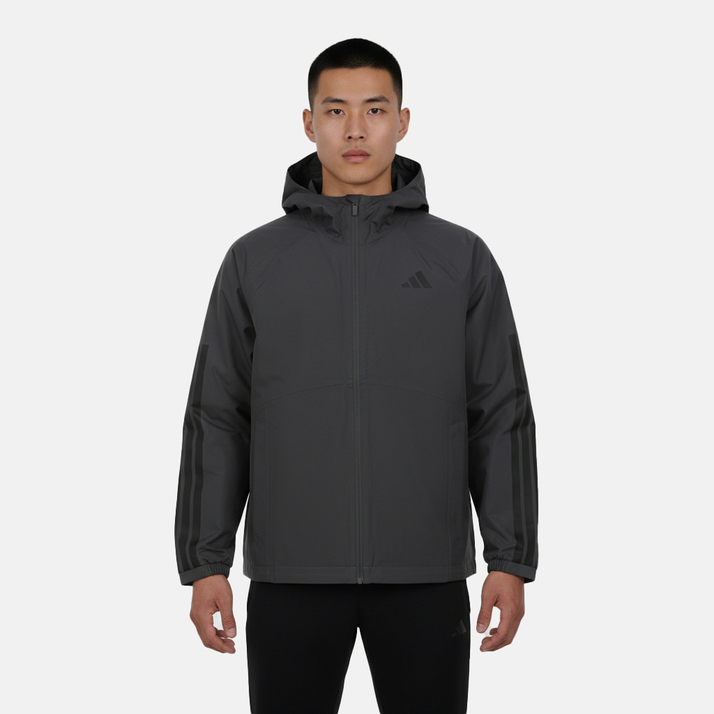 adidas阿迪达斯2026男子ESS 3S RAIN H J梭织连帽外套KE0272