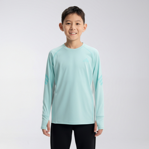 Adidas Kids阿迪儿童2026男大童JK PE LS TEE针织无领长TKG5965
