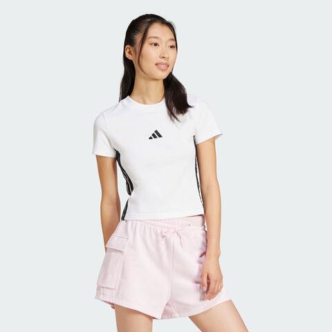 adidas阿迪达斯2026女子W 3S SJ BABY T针织无领短TJE1239