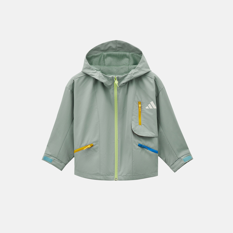 Adidas Kids阿迪儿童2026男大童JK WV JKT梭织连帽外套KW1199