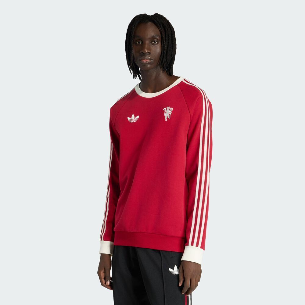 adidas阿迪达斯2026男子MUFC OG CR针织无帽卫衣JM5563
